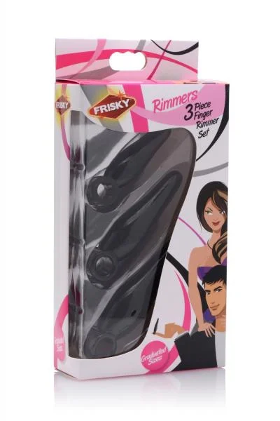 Rimmers 3 Piece Finger Bum Tickler Set Black