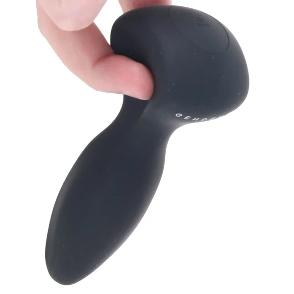 Gender X Hip To Be Square Rechargeable Waterproof Silicone Vibrating Anal Plug - Black