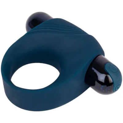 Bondara Hump Grind Blue Silicone 10 Function Bullet Cock Ring
