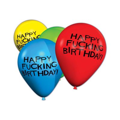 Happy Fucking Birthday 11in Balloons 8 Per Pack