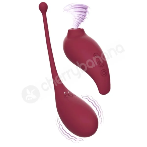 Adrien Lastic Inspiration Red Clitoral Suction Stimulator & Vibrating Egg Set