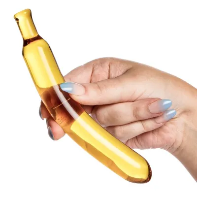Glacier Glass Juicy Fruit Banana Dildo 7 Inch