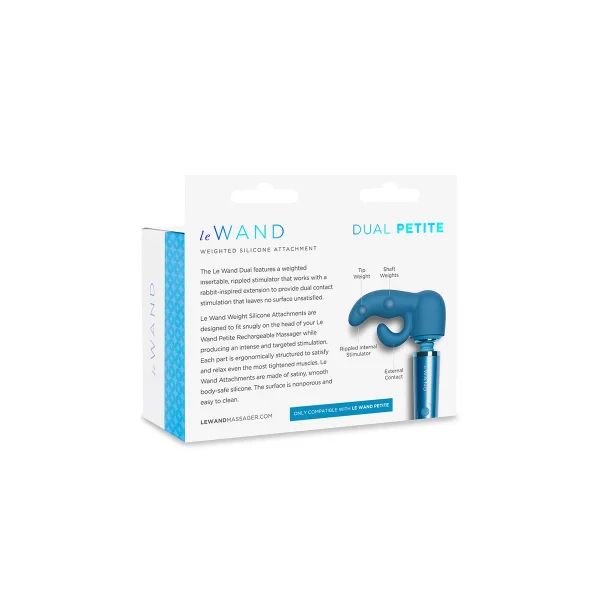 Le Wand Dual Petite Silicone Attachment For The Le Wand Petite Massager - Blue