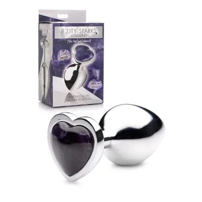 Booty Sparks Gemstones Amethyst Heart Anal Plug