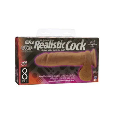 The Realistic Cock Ur3 Brown 8 Inch