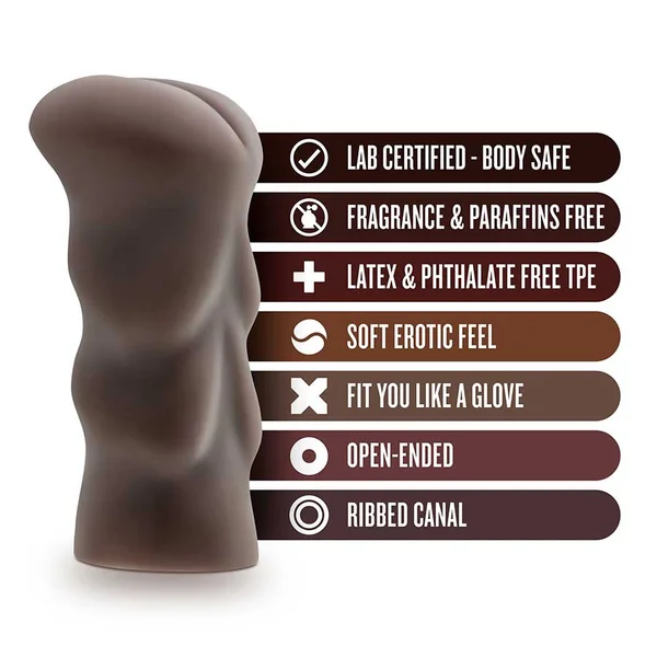 Hot Chocolate Nicole's Rear Black Anal Masturbator by Blush Novelties — image 8 of 8