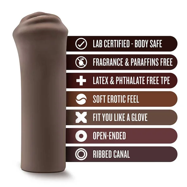 Hot Chocolate Naughty Nicole Black Oral Masturbator by Blush Novelties — image 6 of 6