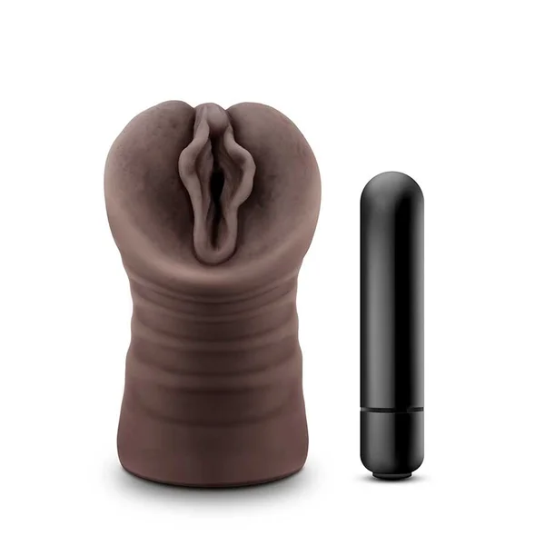 Hot Chocolate Alexis Black Vibrating Pocket Pussy by Blush Novelties — image 2 of 4