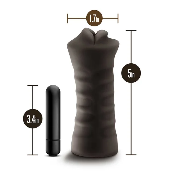 Hot Chocolate Renee Black Vibrating Oral Sex Mouth Masturbator by Blush Novelties — image 4 of 4