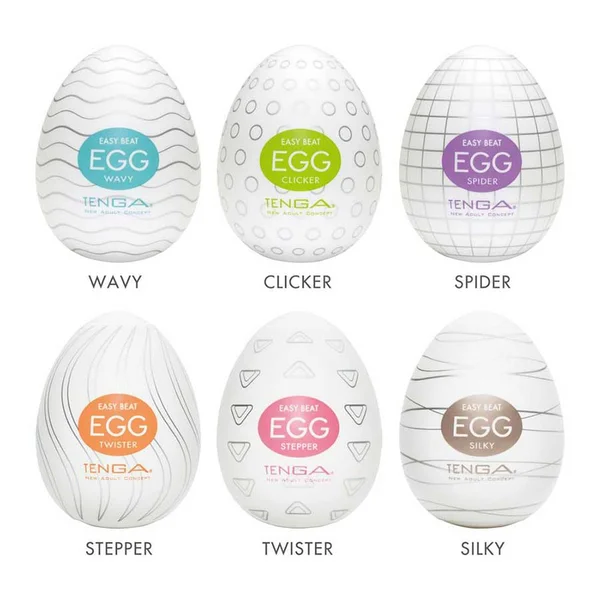 Tenga Easy Beat Original Egg 6 Pack Masturbator Set | Disposable Stroker Sleeves — image 2 of 5