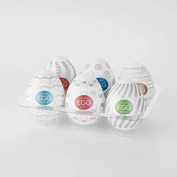 Tenga New Standard Easy Beat Egg 6 Pack Masturbator Set | Disposable Stroker Sleeves — image 4 of 6
