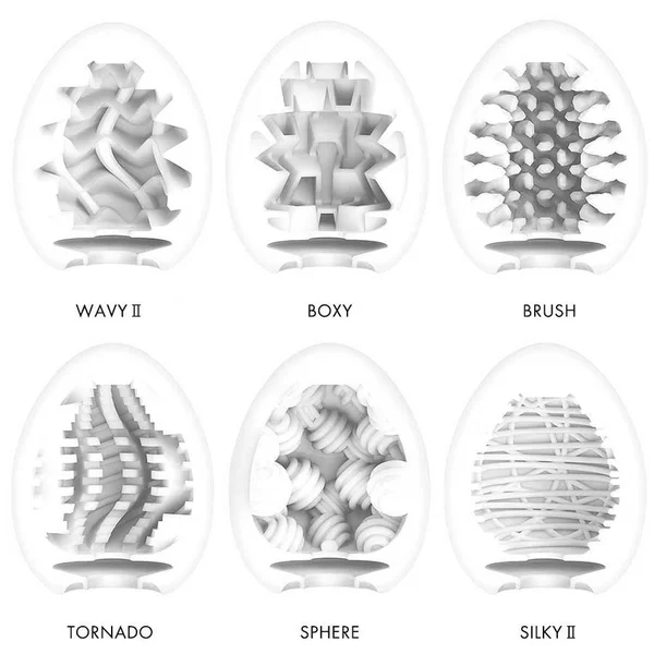Tenga New Standard Easy Beat Egg 6 Pack Masturbator Set | Disposable Stroker Sleeves — image 3 of 6
