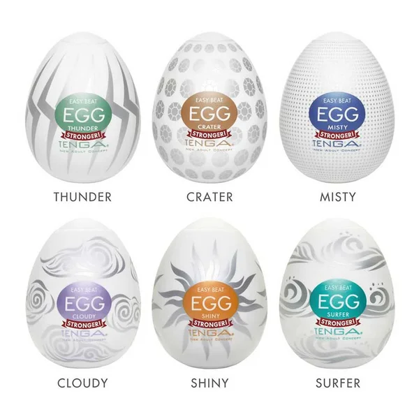 Tenga Hard Boiled Easy Beat Egg 6 Pack Masturbator Set | Disposable Stroker Sleeves — image 2 of 5