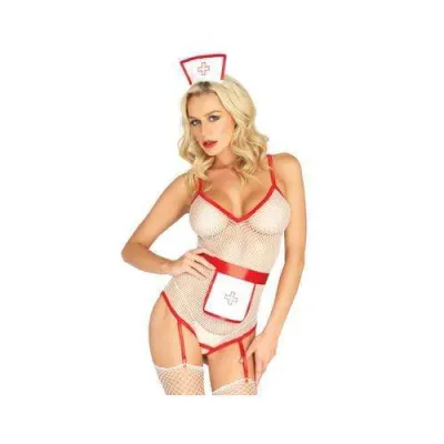 3 Pc t l c Nurse One Size White Red