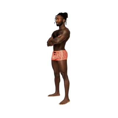 Men s Clothing Male Power Rude Awakening Cheeky Cutout Short Neon Orange S