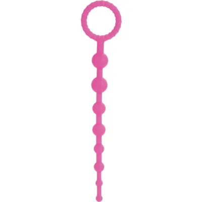 Booty Call X 10 Silicone Anal Beads Pink 8 Inch