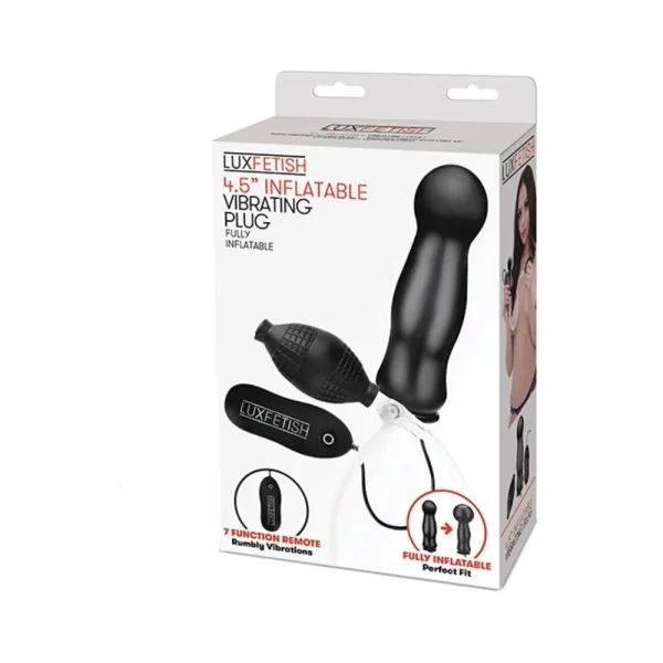 Lux Fetish 4.5" Inflatable Vibrating Plug — image 4 of 7