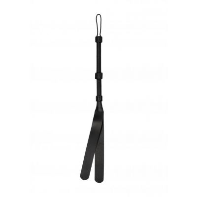 Heavy Duty Double Tailed Whip Flogger Black