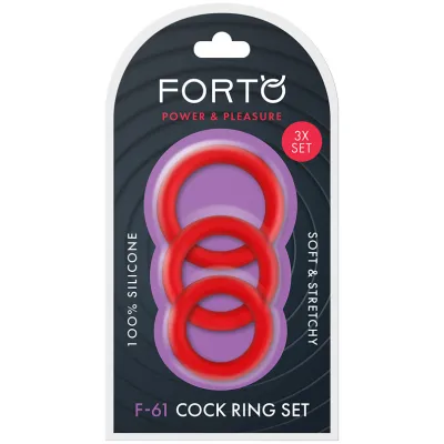 F 61 Silicone Cock Rings x3