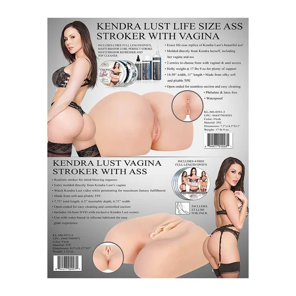 Kendra Lust Life Size Pussy Stroker with Ass by Zero Tolerance | Includes 4 DVDs — image 7 of 7