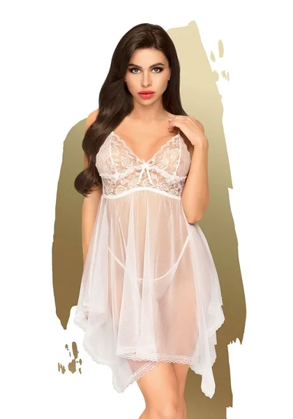 Penthouse - Naughty Doll Babydoll with G-String (White) — image 4 of 9