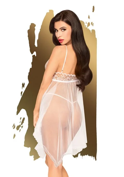 Penthouse - Naughty Doll Babydoll with G-String (White) — image 5 of 9