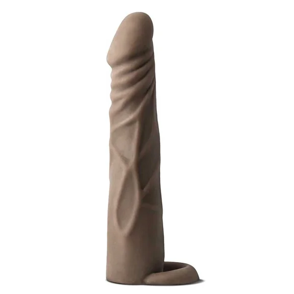 7 Inch Performance Cock Xtender Sleeve by Blush Novelties (Tan & Brown) — image 5 of 5