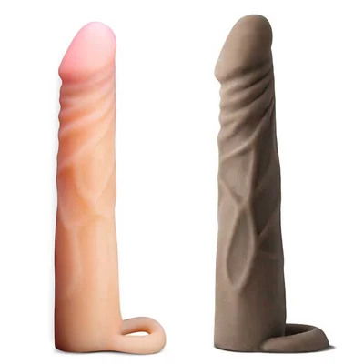 7 Inch Performance Cock Xtender Sleeve by Blush Novelties Tan Brown
