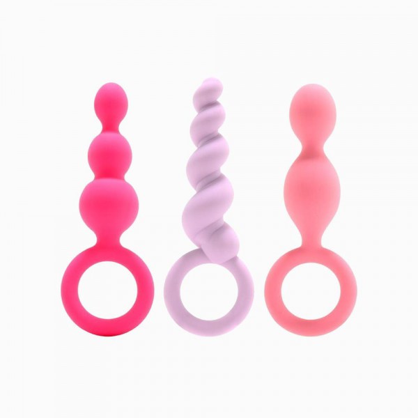 Satisfyer Set Of 3 Silicone Textured Anal Plugs
