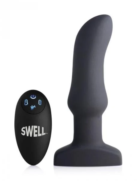 Swell 10x Inflatable & Vibrating Curved Silicone Anal Plug — image 7 of 8