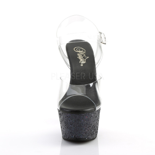 6 inches Heel, 2 1/4 inches PF Ankle Strap Sandal W/ Glitters — image 6 of 8