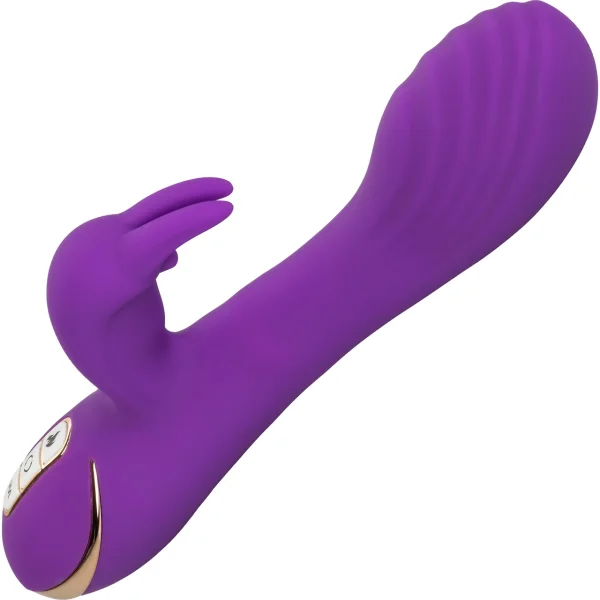Jack Rabbit Signature Heated Silicone Rotating G Rabbit Rechargeable Vibrator By CalExotics