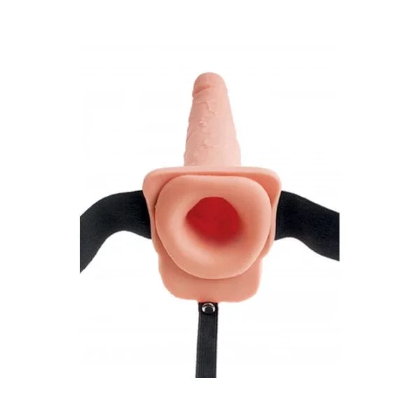 Fetish Fantasy 9-inch Hollow Squirting Strap-On with Balls