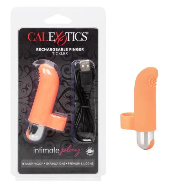Calexotics Intimate Play Rechargeable Finger Tickler Orange