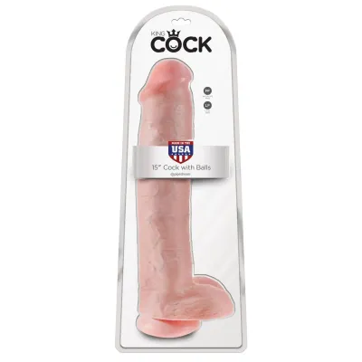 King Cock 15 Cock With Balls Light