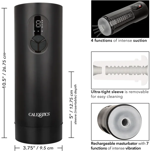 Bionic Sucking And Vibrating Rechargeable Penis Masturbator By CalExotics