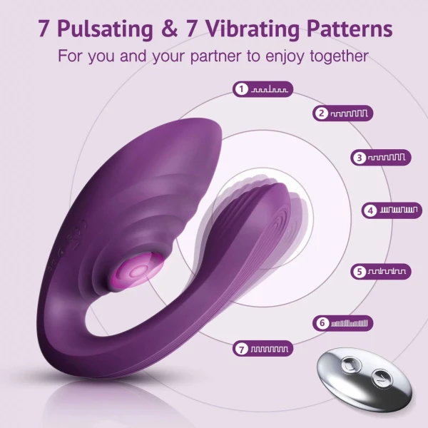 Tracy’s Dog Nina Dual Stim Vibrator With Clitoral Tapper, Flexible Internal Stimulator & Remote - Purple