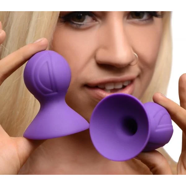 Violets Silicone Nipple Suckers Purple Pair