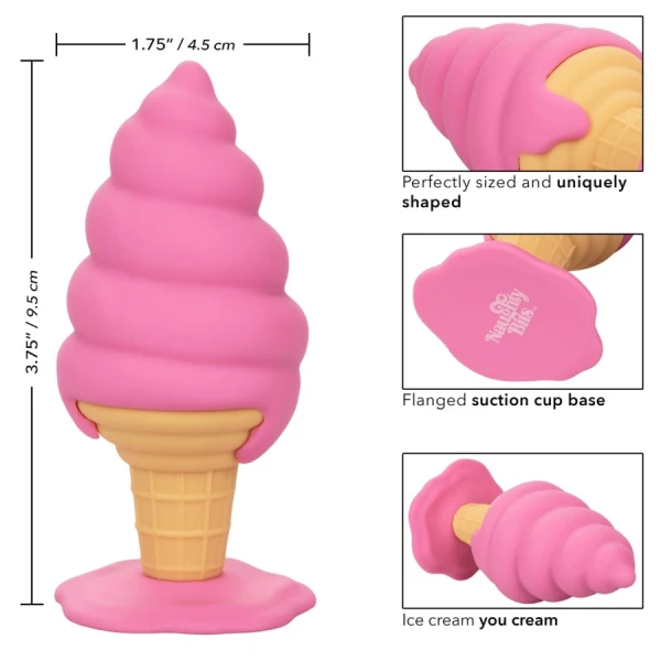 Calexotics Naughty Bits Yum Bum Ice Cream Cone Butt Plug
