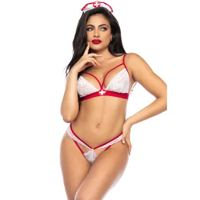 Mapale by Espiral Cheeky Checkup 4 Piece Sexy Nurse Costume