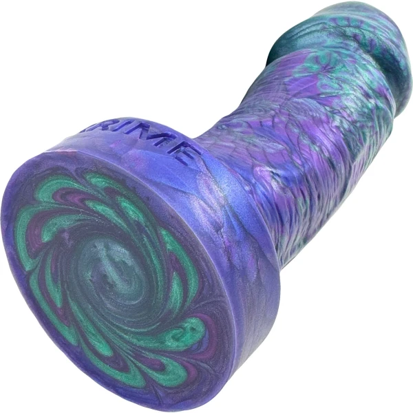 The Basio Short & Thick 5.75" Platinum Silicone Realistic Dildo By Uberrime - Alien Sunset