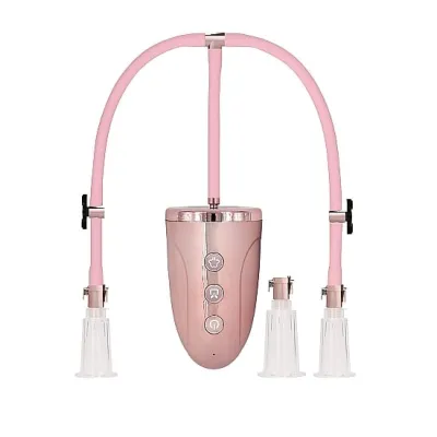 Shots Automatic Rechargeable Clitoral Nipple Pump Set
