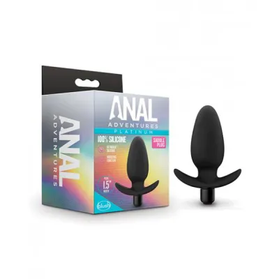 Blush Anal Adventures Platinum Silicone Saddle Plug Black