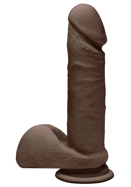 The D - Perfect D 7" Suction Cup Dildo by Doc Johnson - Chocolate