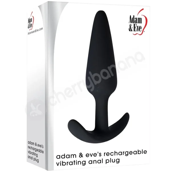 Adam & Eve Rechargeable Vibrating Black Comfortable Anal Plug
