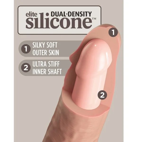 Pipedream Products King Cock Elite 9” Silicone Cock Light