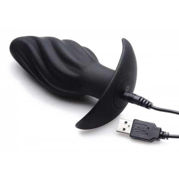 Kinetic Thumping 7X Swirled Anal Plug Black — image 4 of 8