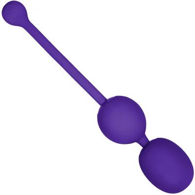 Rechargeable Silicone Vibrating Dual Kegel Balls By CalExotics Purple