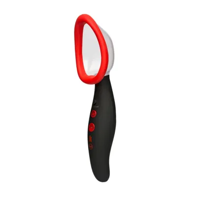 Rechargeable Vibrating Sucking Pump Black red