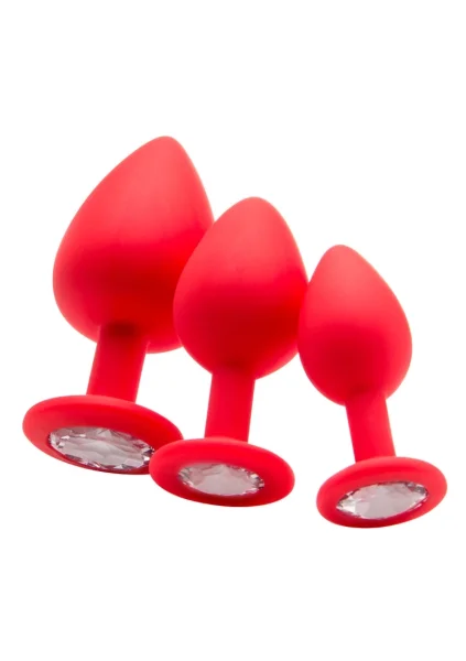 Regular Diamond Butt Plug Red